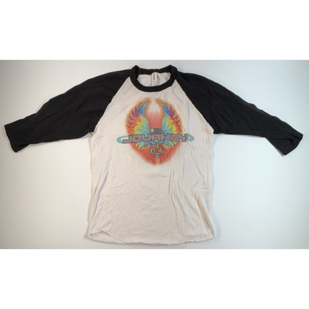 Journey Lollapalooza Raglan T Shirt Mens Small Band Tee 3/4 Sleeve Rock